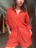 Andréa – Ensemble chemise + short terra