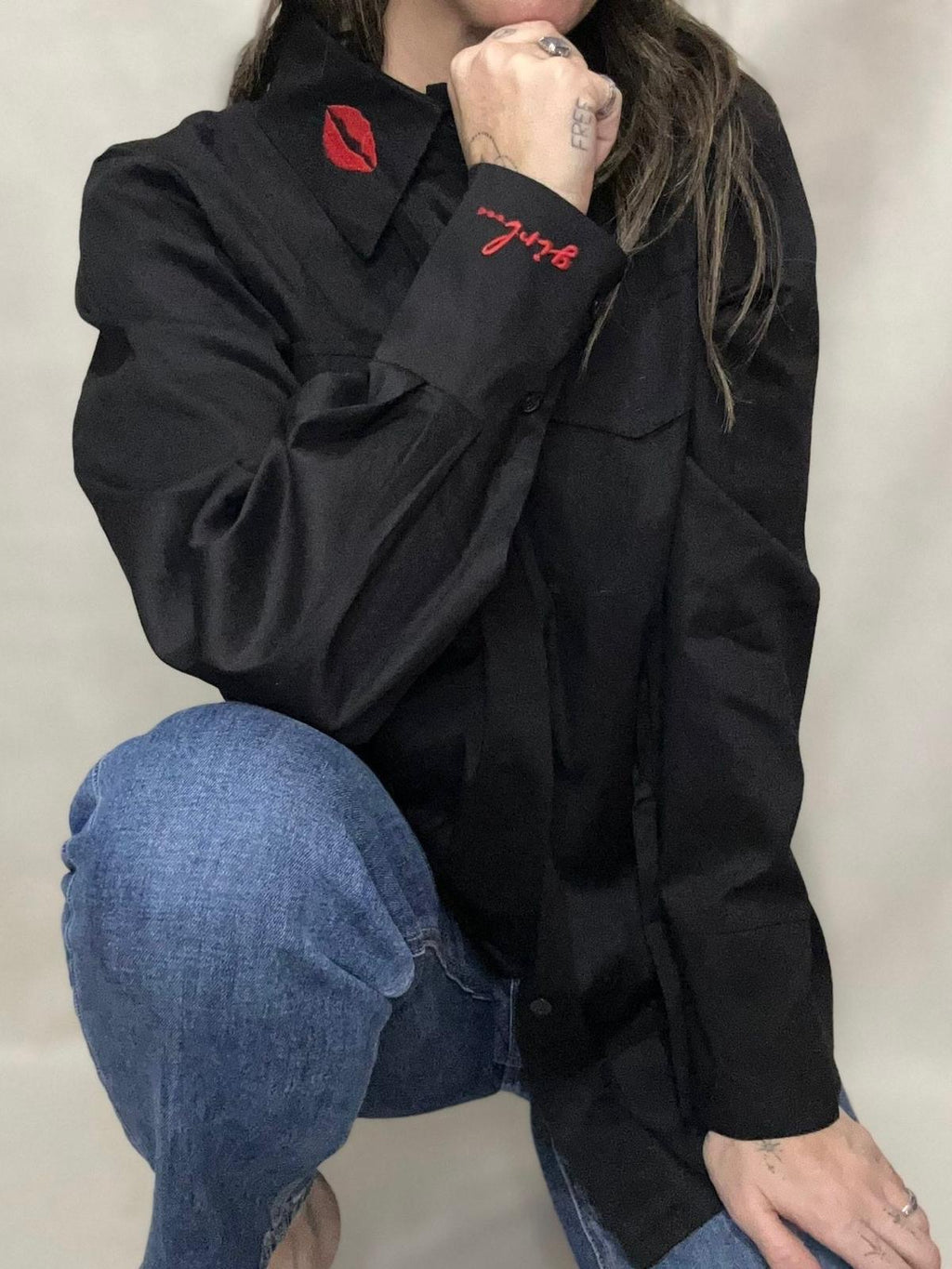 AVA- CHEMISE EN COTON DÉTAIL BRODERIE Bouche & Girl