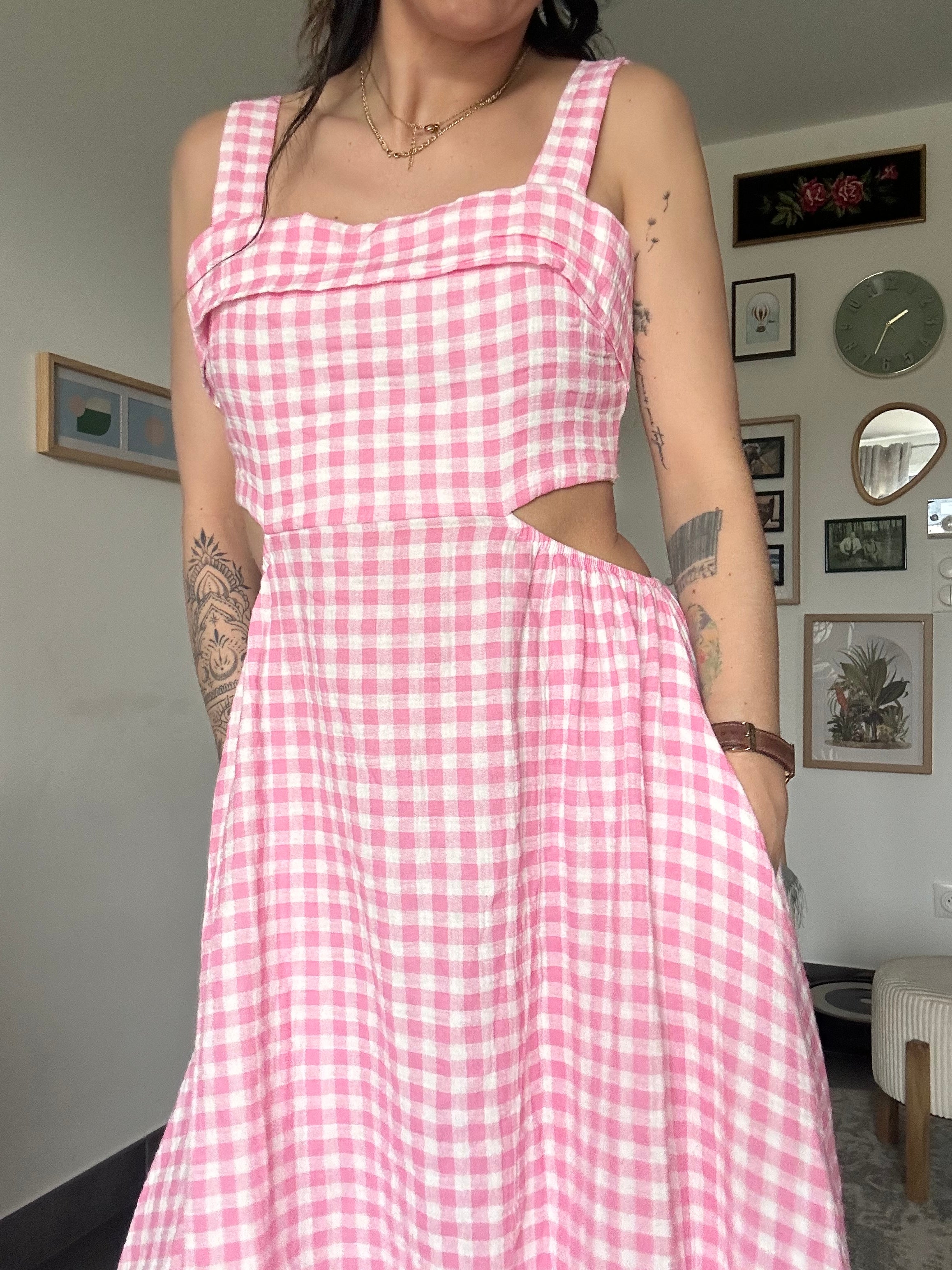 Robe vichy - Rose