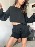 NOA- Ensemble gaze de coton – Noir