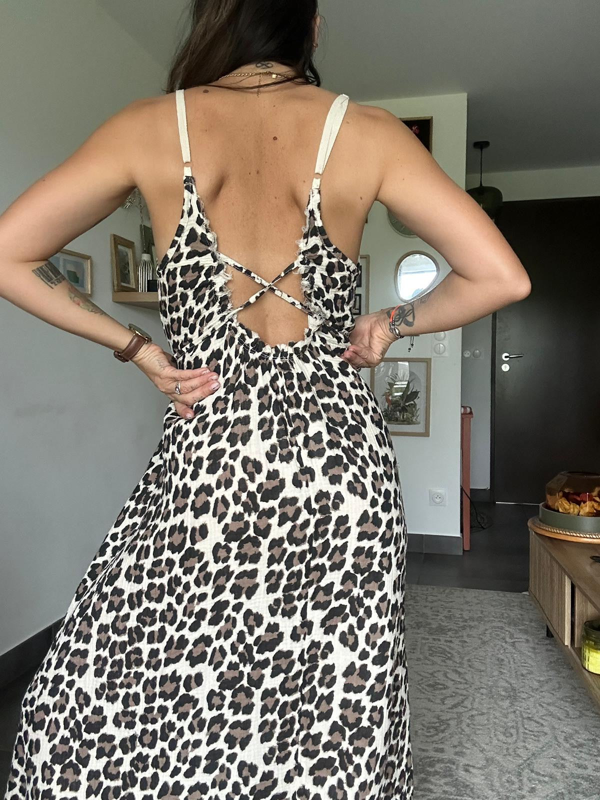 Marianna - Robe longue dos croisé