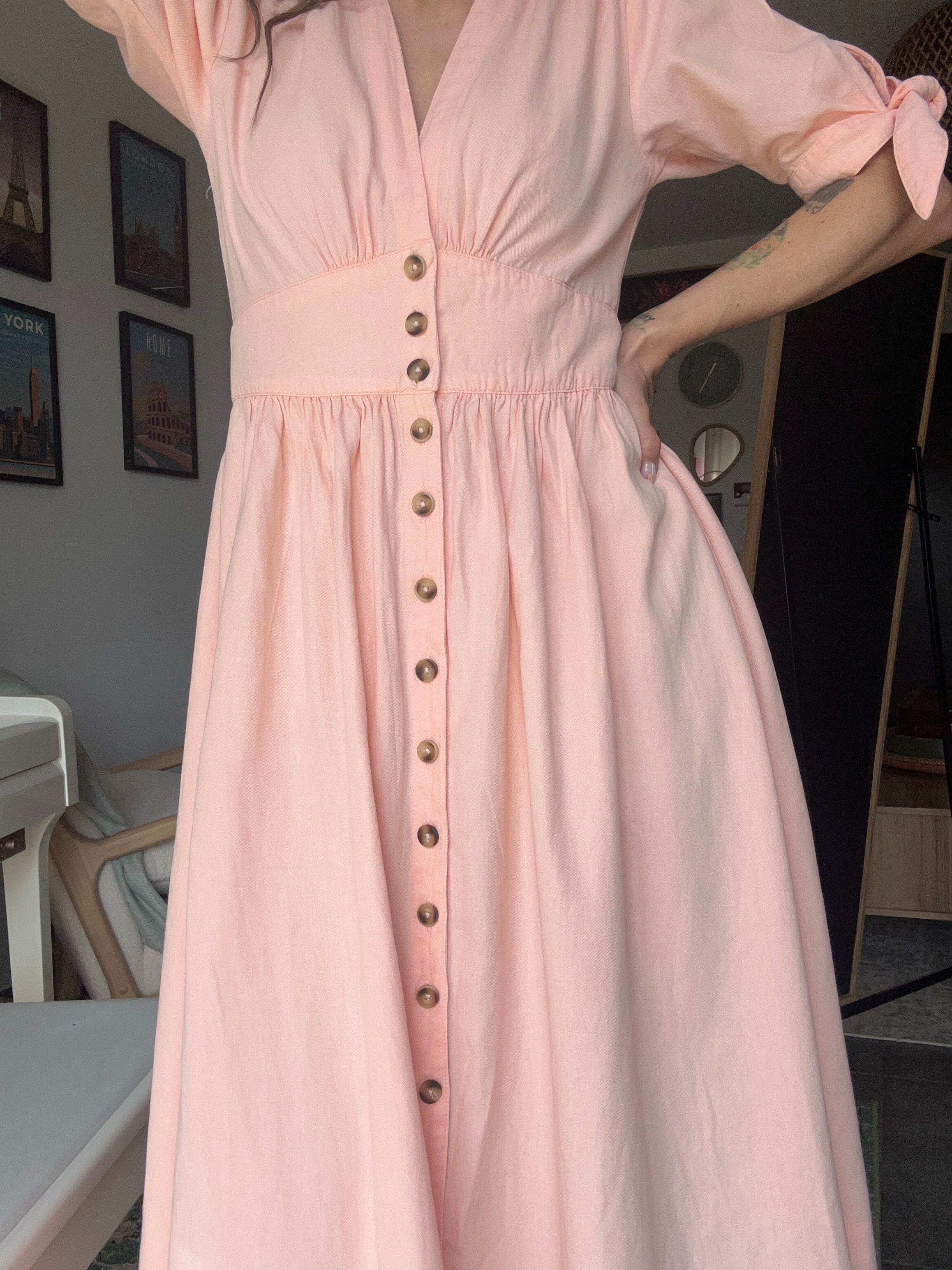 Eléa Rose- Robe longue fluide