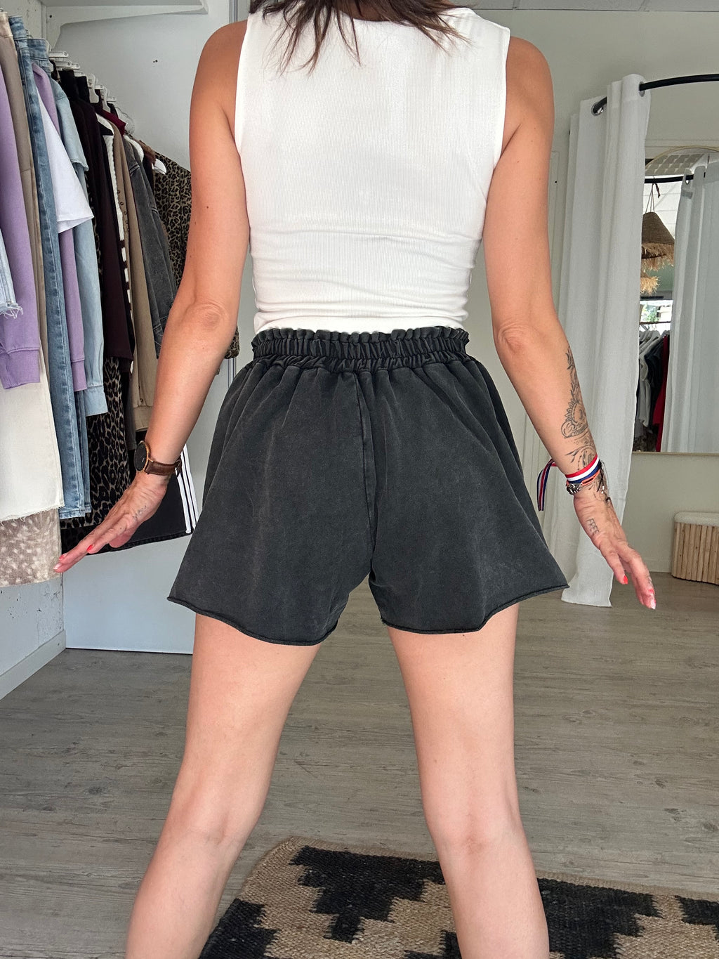Short ballon Gris délavé