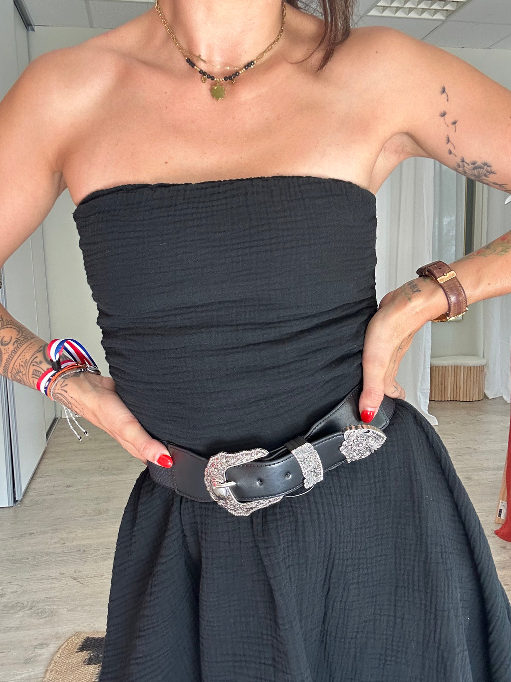 Billie-Robe bustier noir