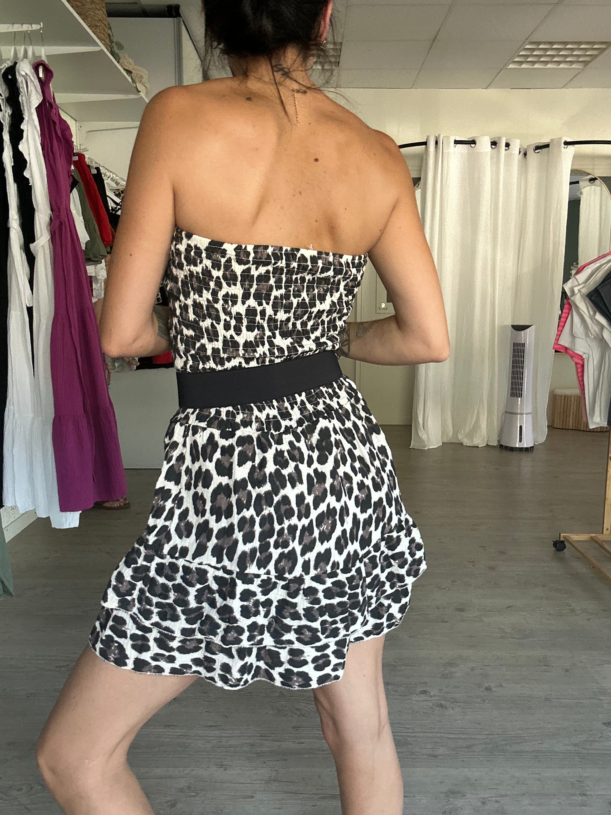 Combi short léopard