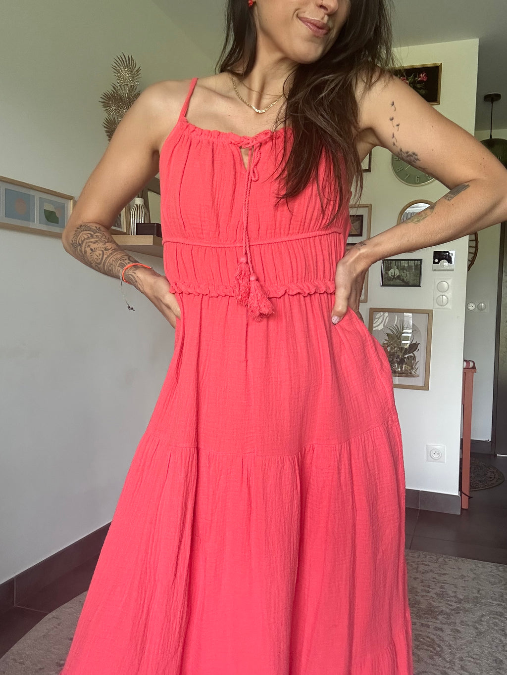 Clara - Robe corail