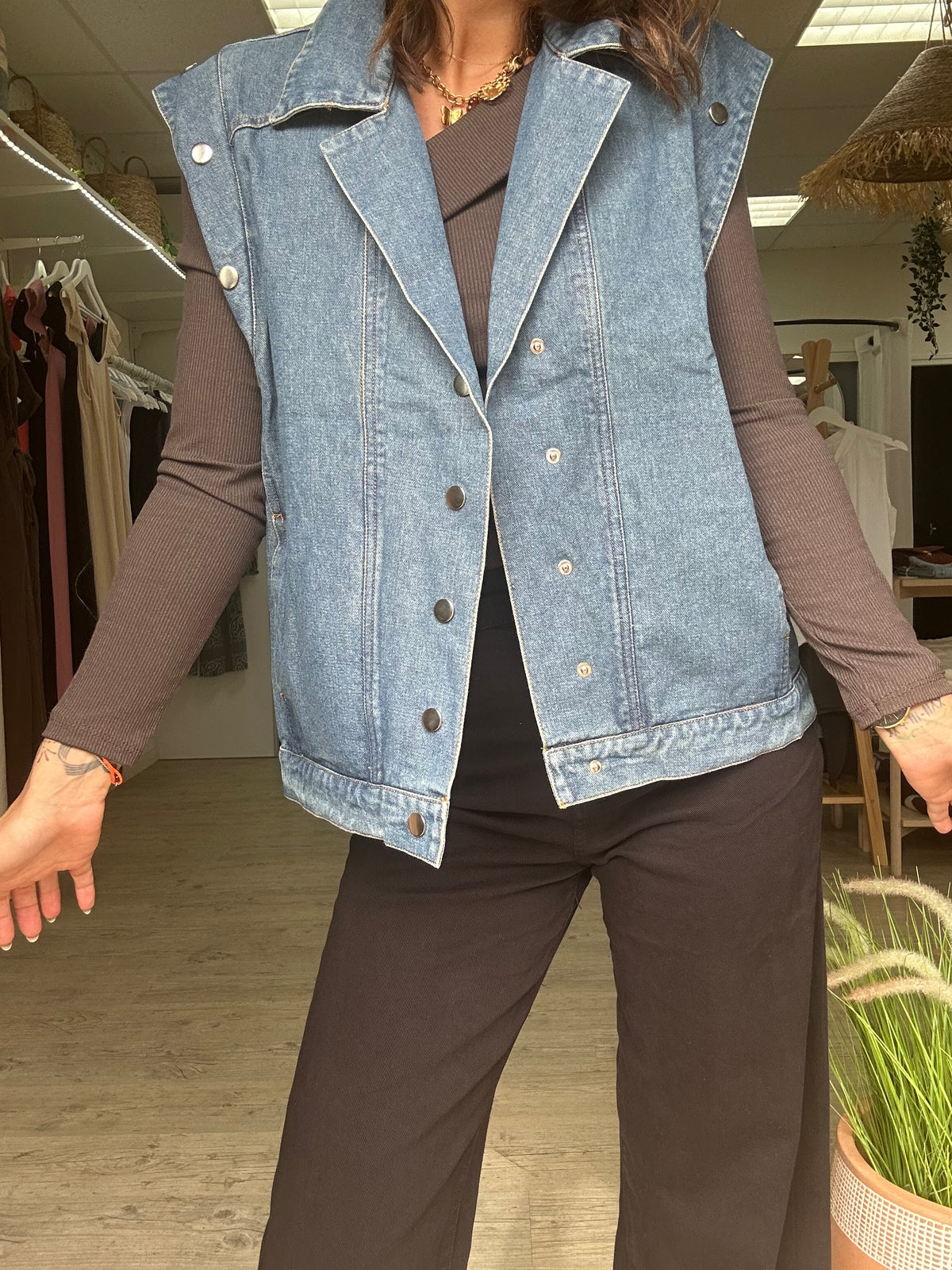 Veste en jean sans manches