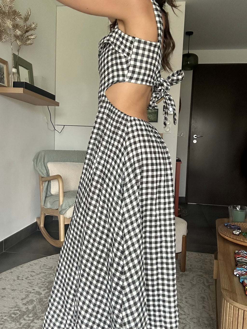 Robe vichy - Noir