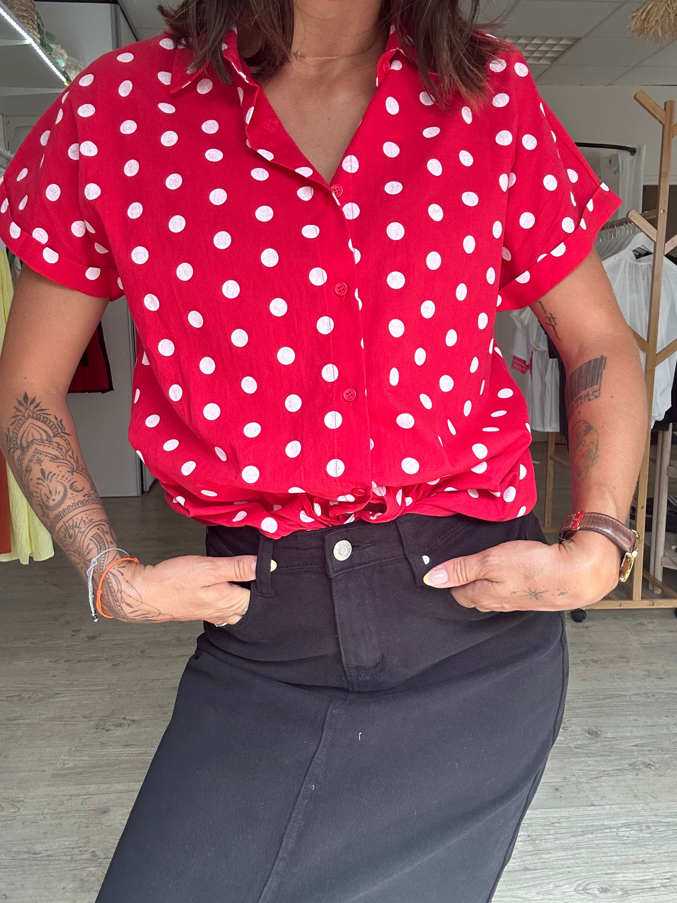 Amélie - Chemise à pois