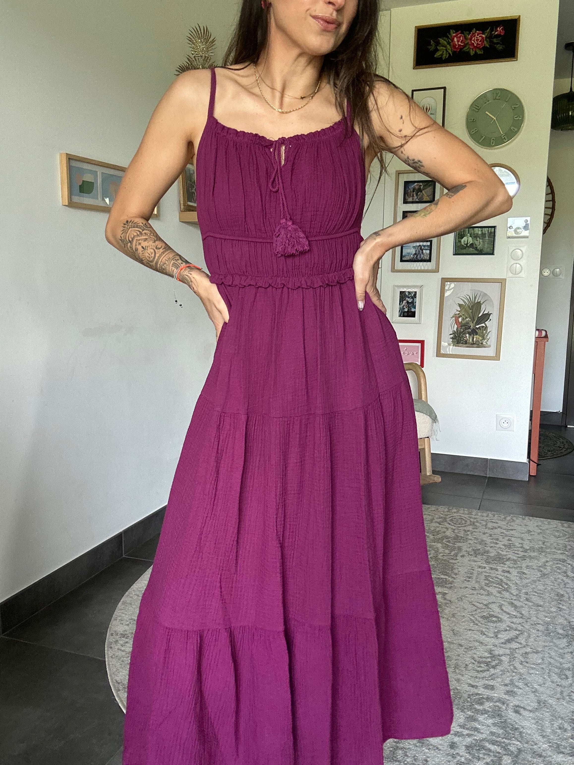 Clara - Robe prune