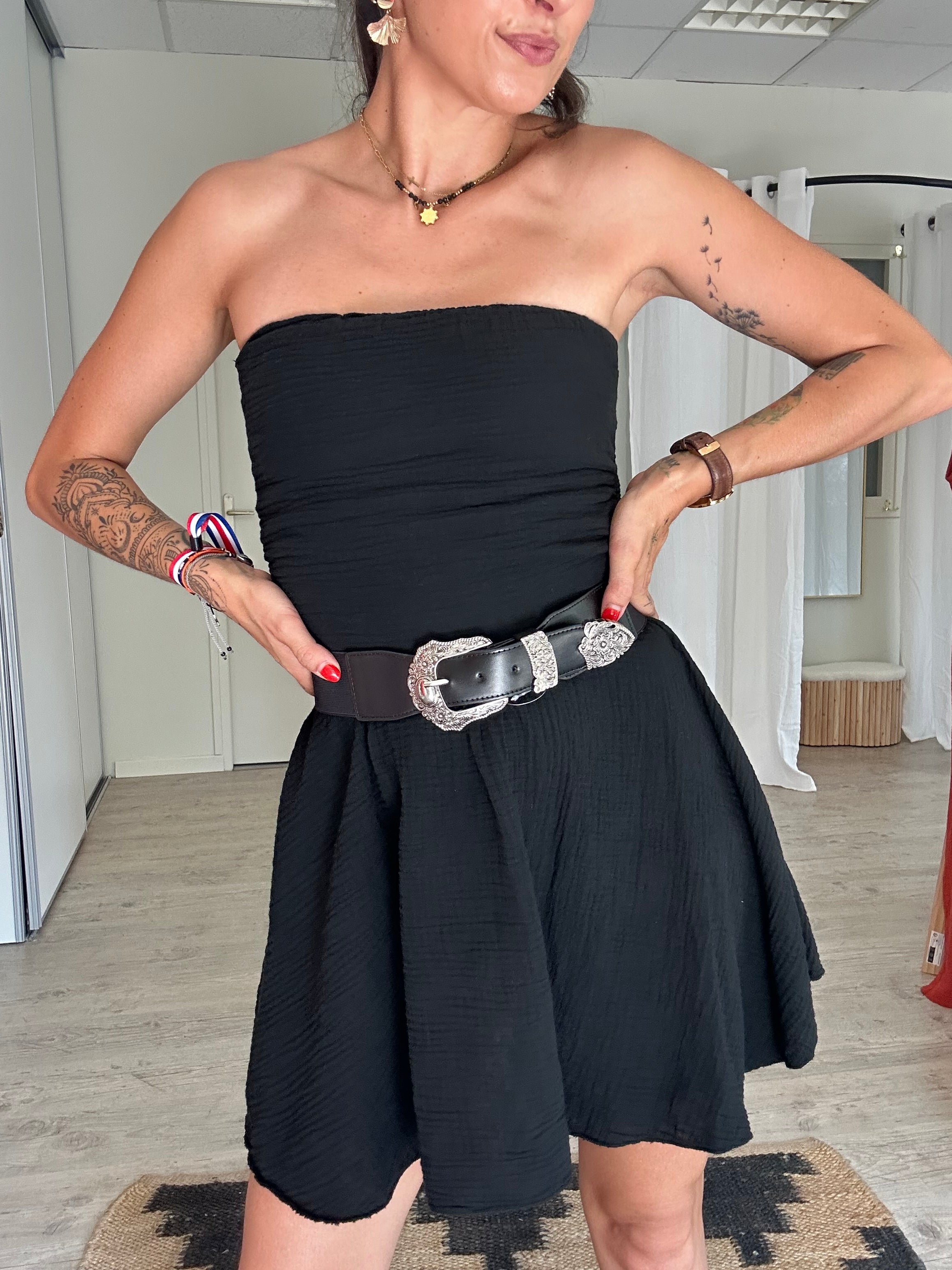 Billie-Robe bustier noir