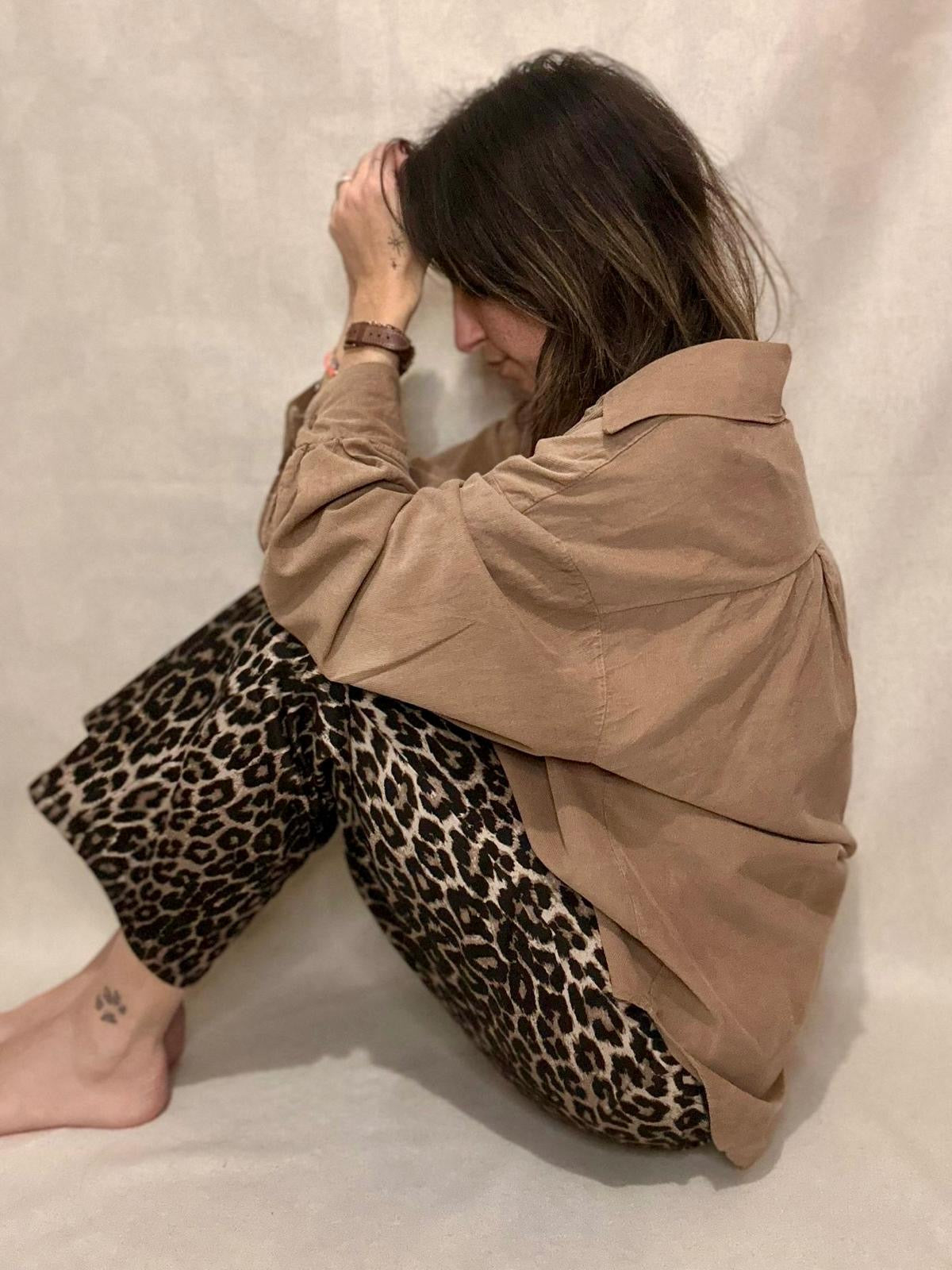 NAIA - JEAN CROP LEOPARD