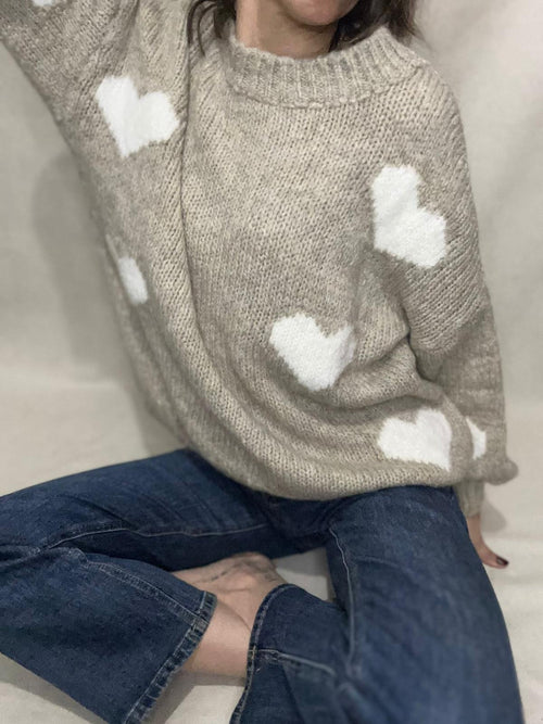 ALBA - PULL  DOUDOU "COEUR"