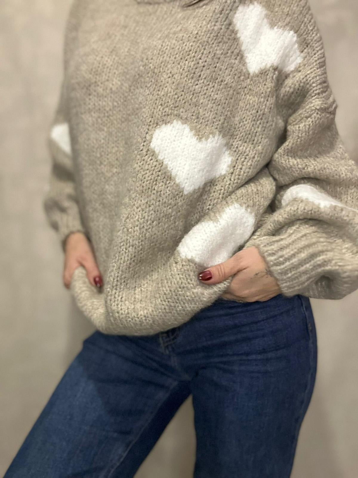 ALBA - PULL  DOUDOU "COEUR"