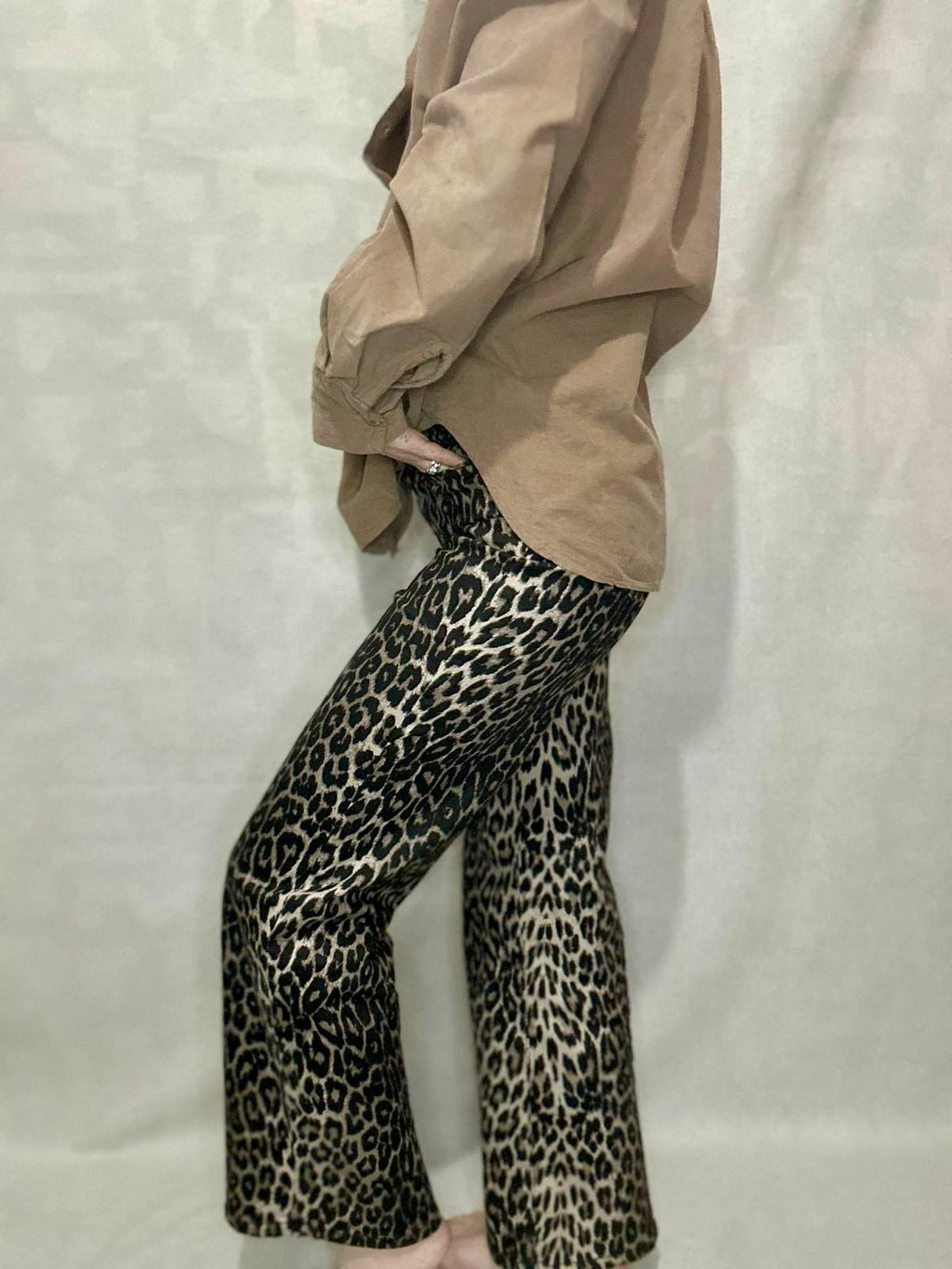 NAIA - JEAN CROP LEOPARD