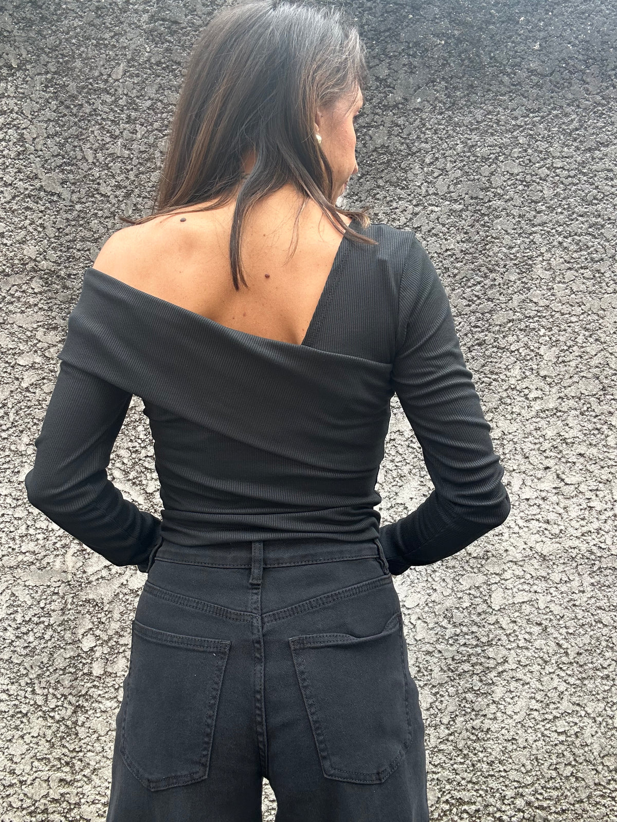 Sienna - top échancré noir