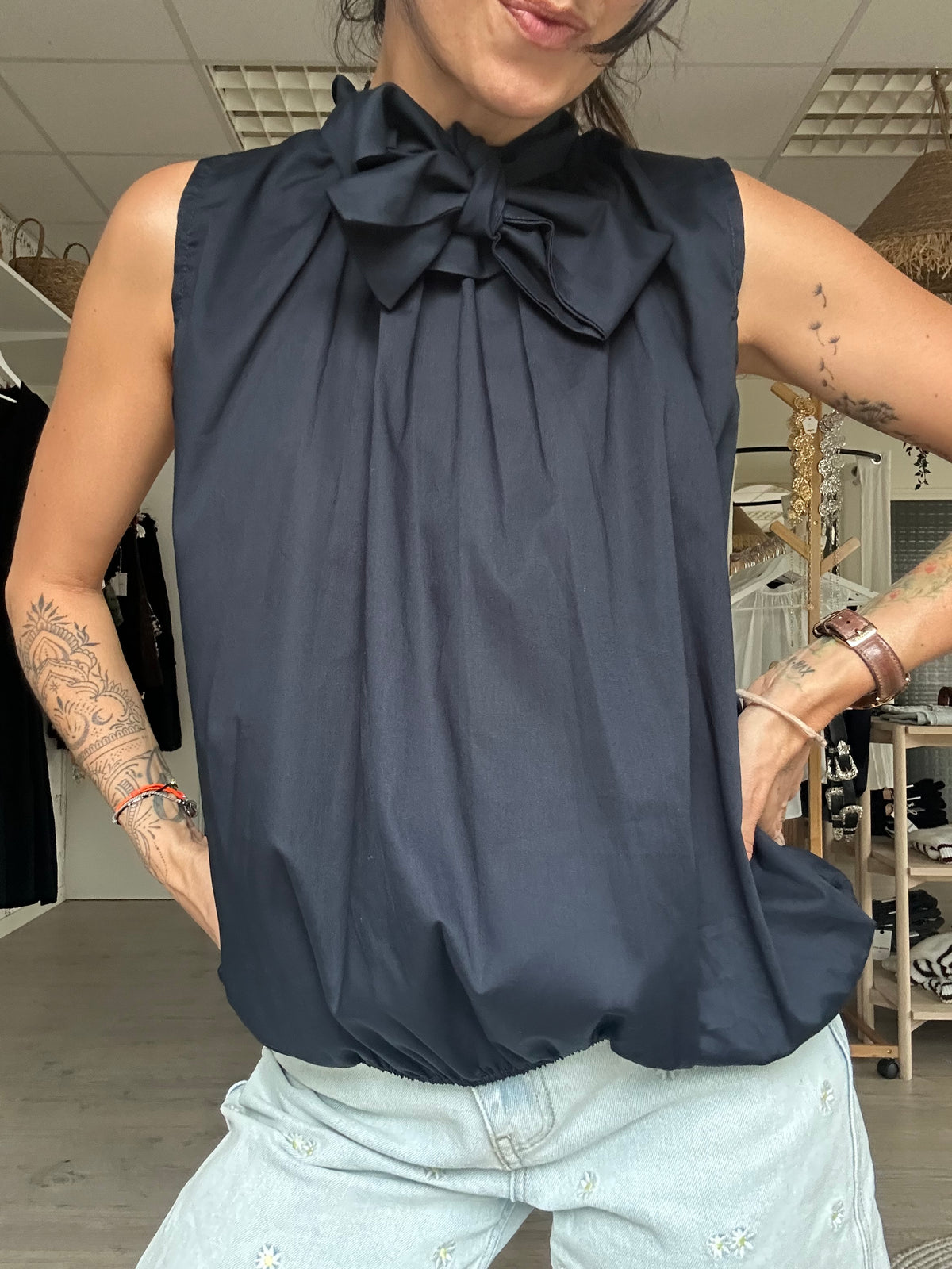 Top chemisier lavaliere