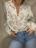 Guilia-chemise brodé beige