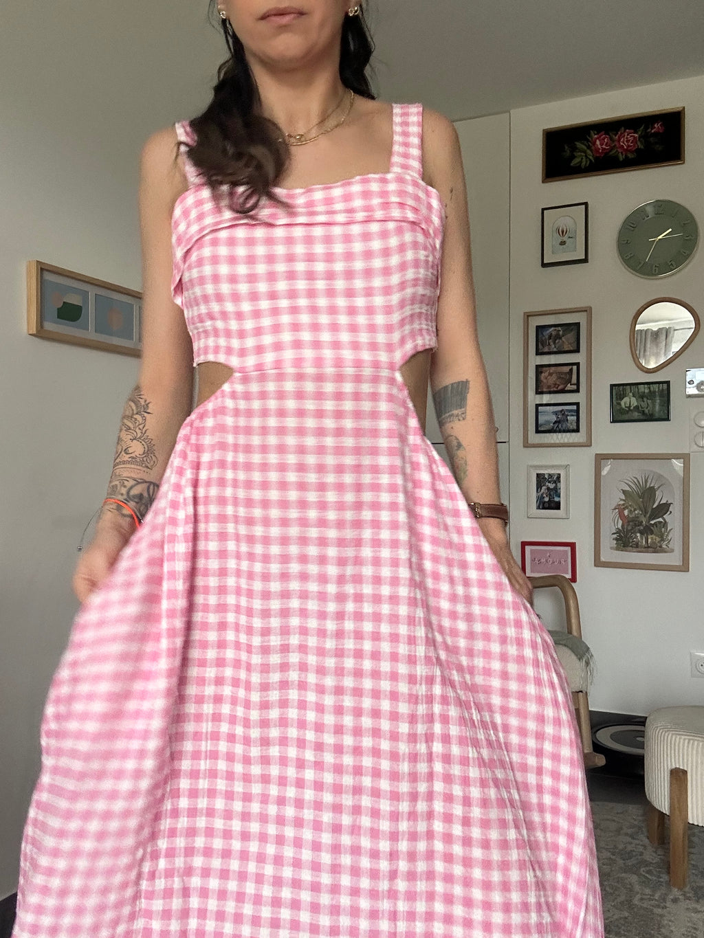 Robe vichy - Rose