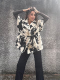 Marguerite-Veste moumoute sans manches imprimée vache
