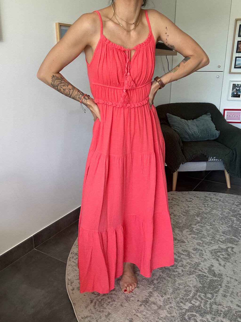 Clara - Robe corail