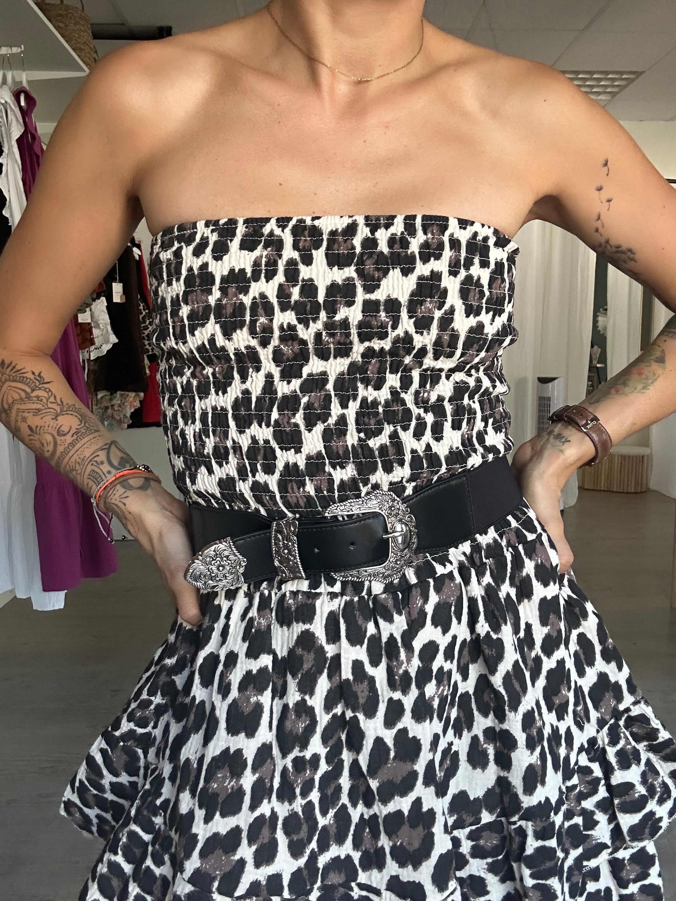 Combi short léopard