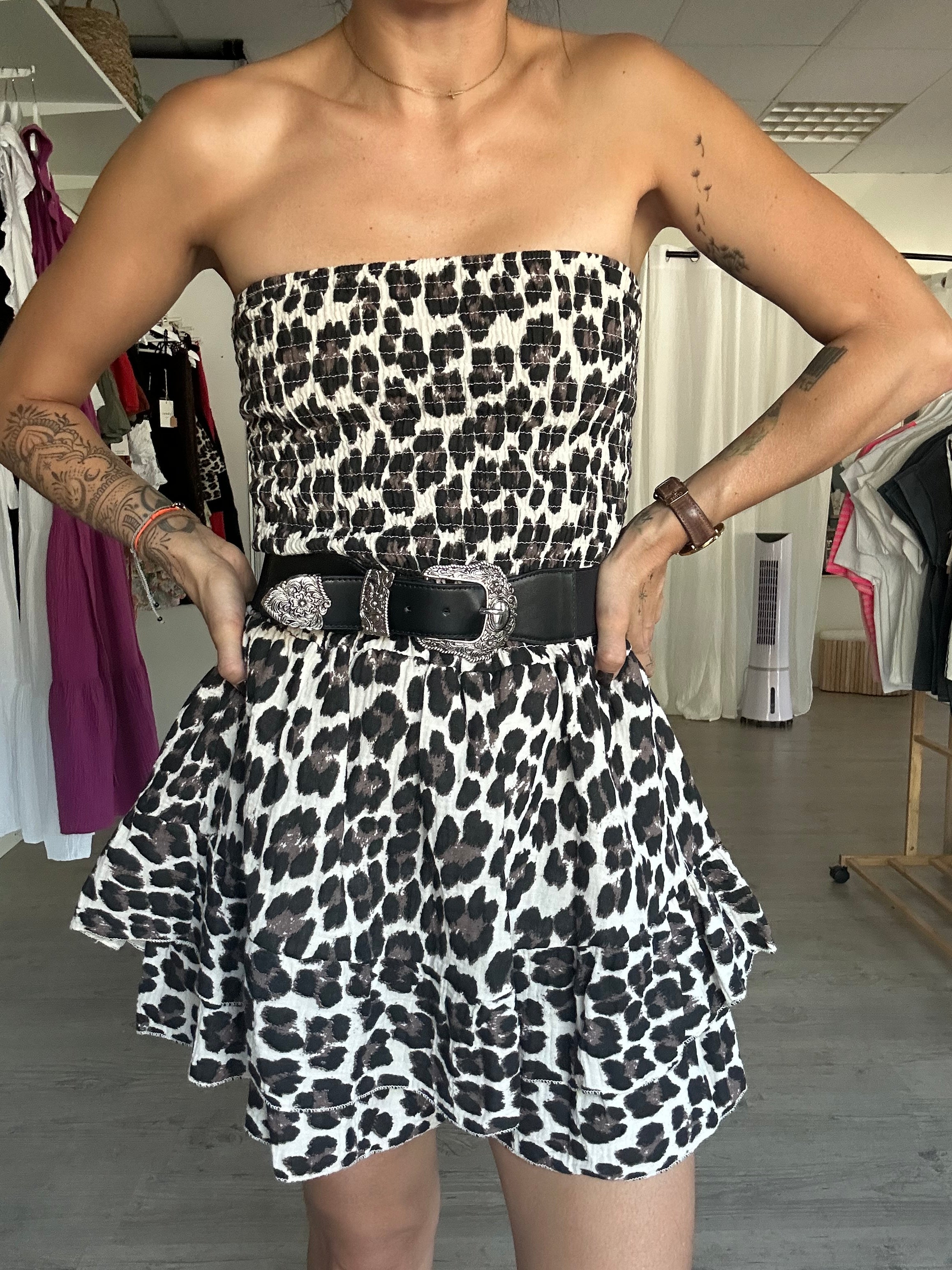 Combi short léopard