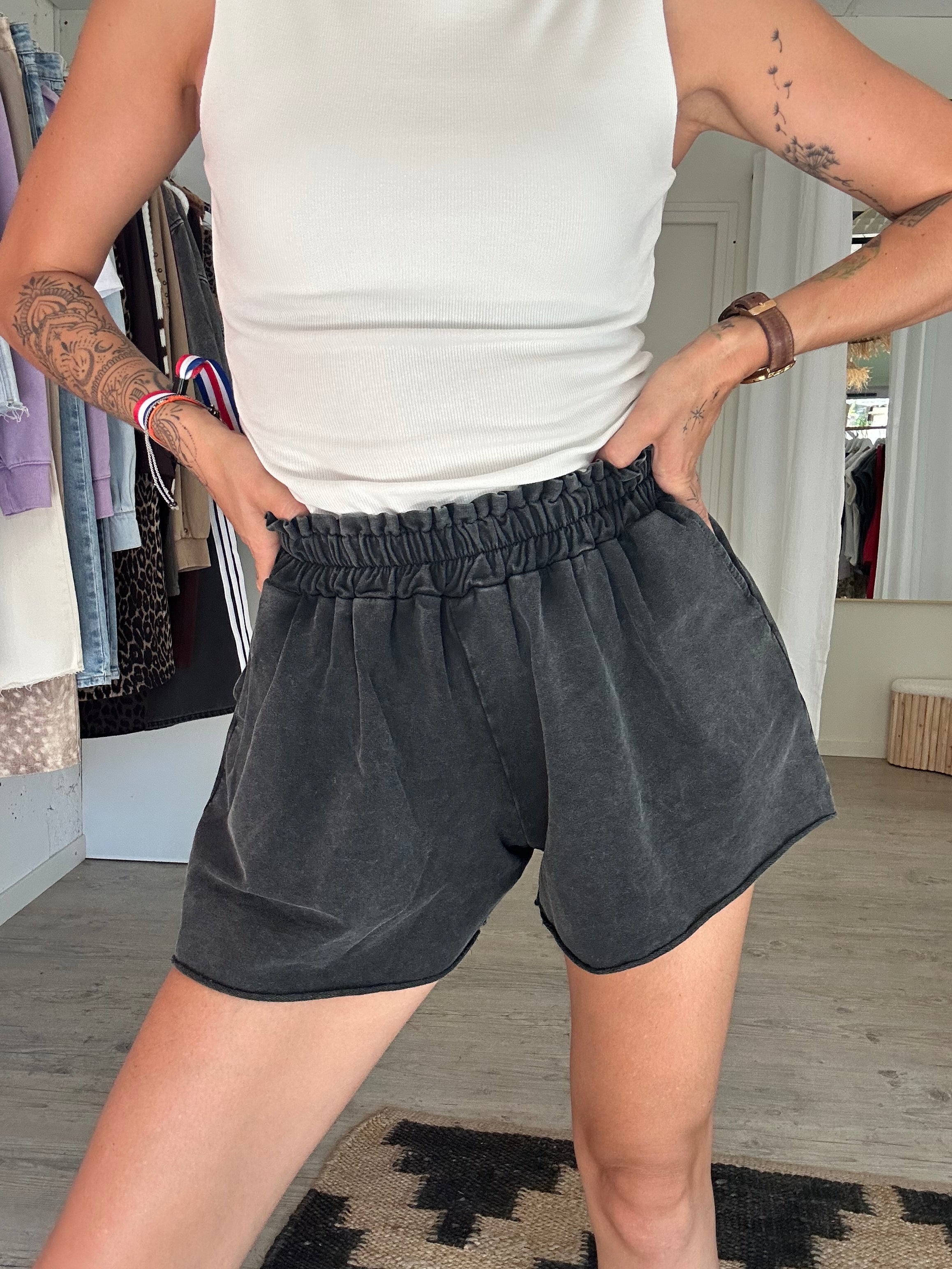 Short ballon Gris délavé