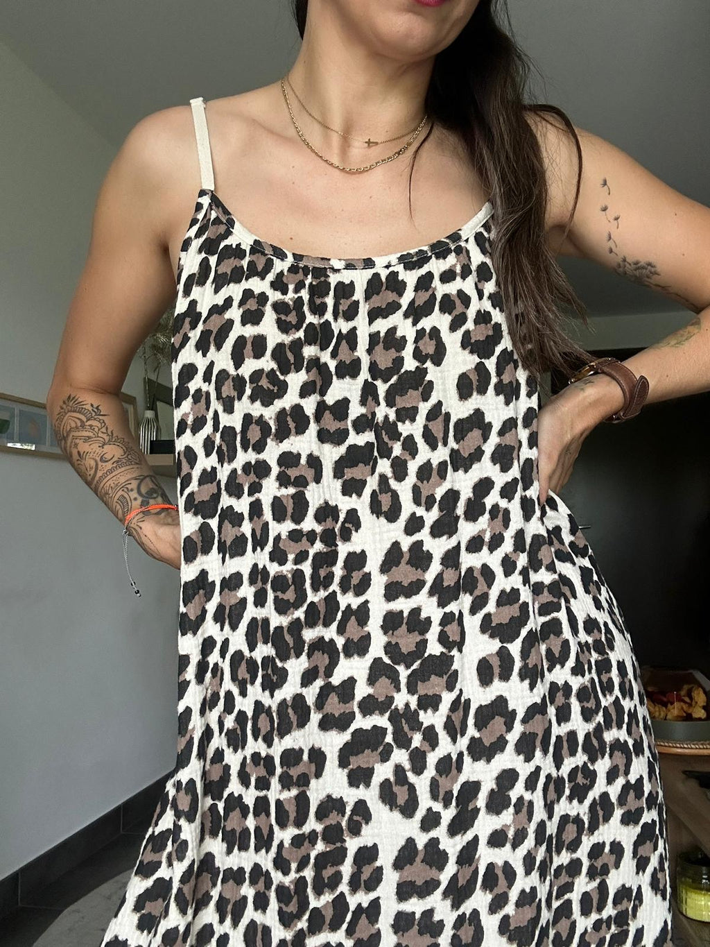 Marianna - Robe longue dos croisé