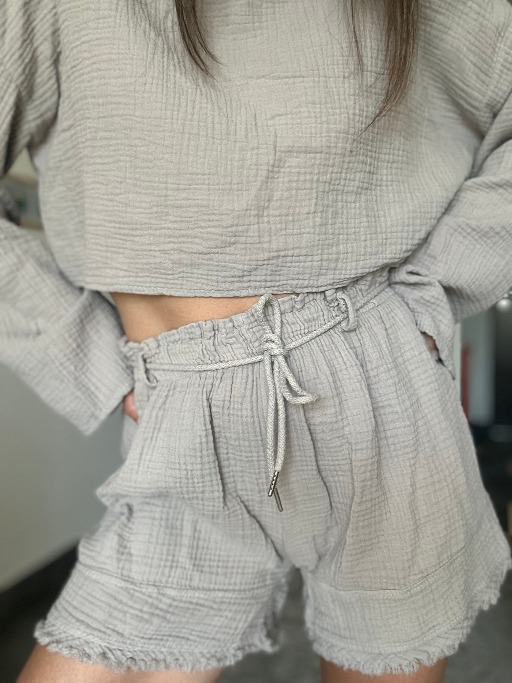 NOA- Ensemble gaze de coton  – taupe