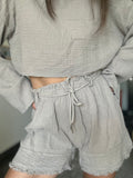 NOA- Ensemble gaze de coton  – taupe