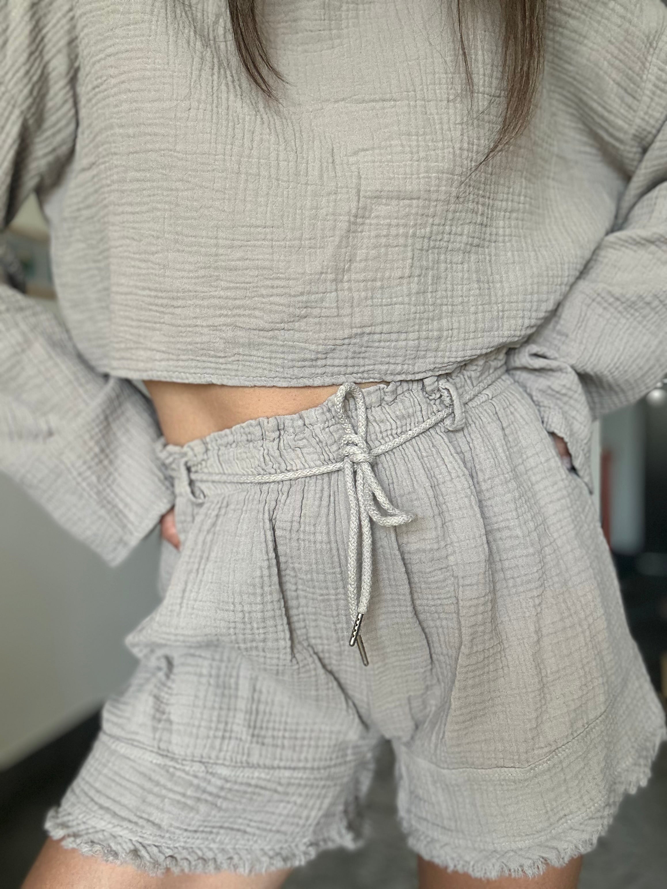 NOA- Ensemble gaze de coton  – taupe