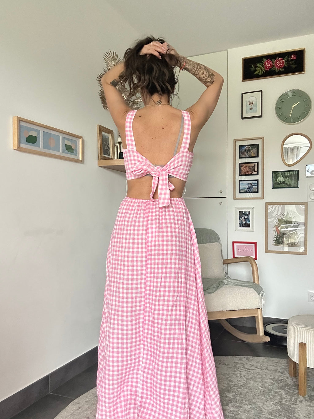 Robe vichy - Rose
