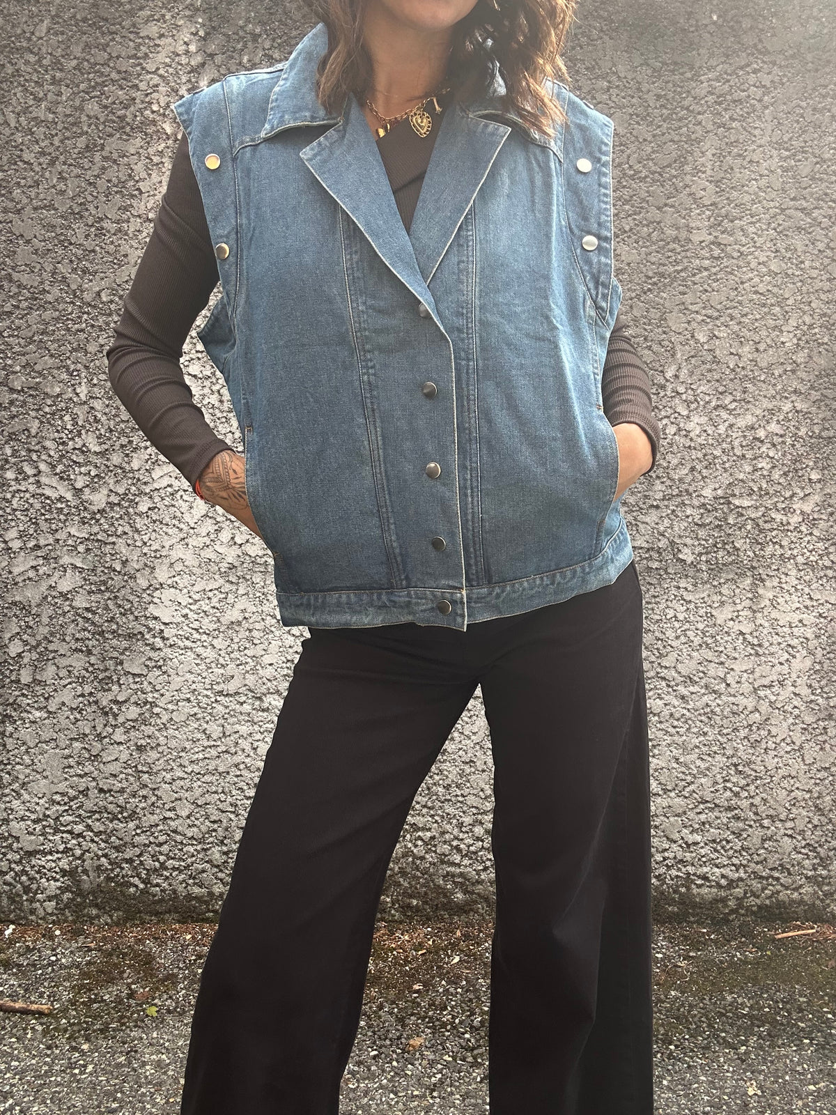 Veste en jean sans manches