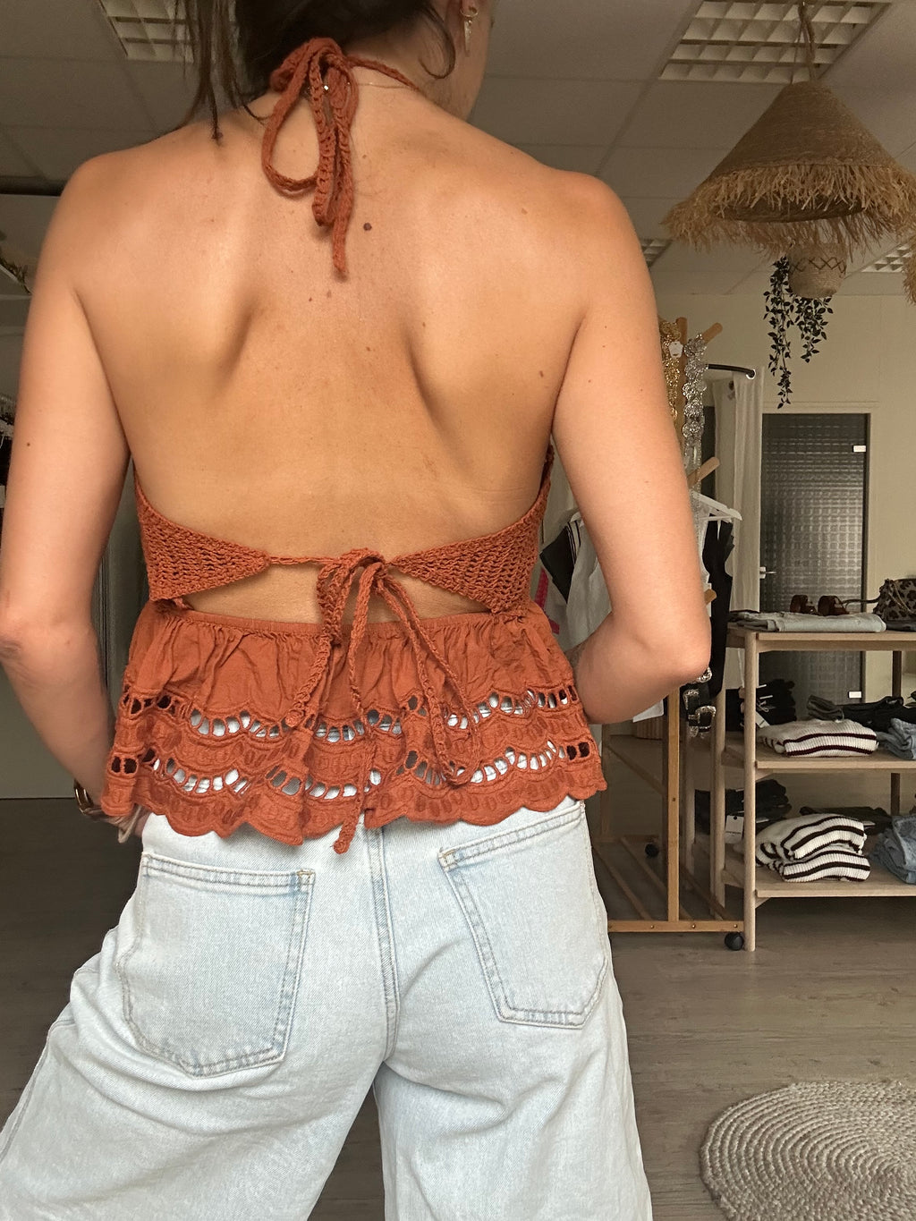 Nina - Top crochet terracotta
