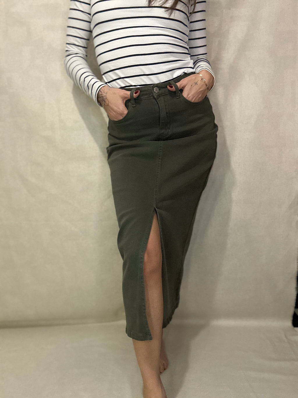 IVY - jupe longue en jeans