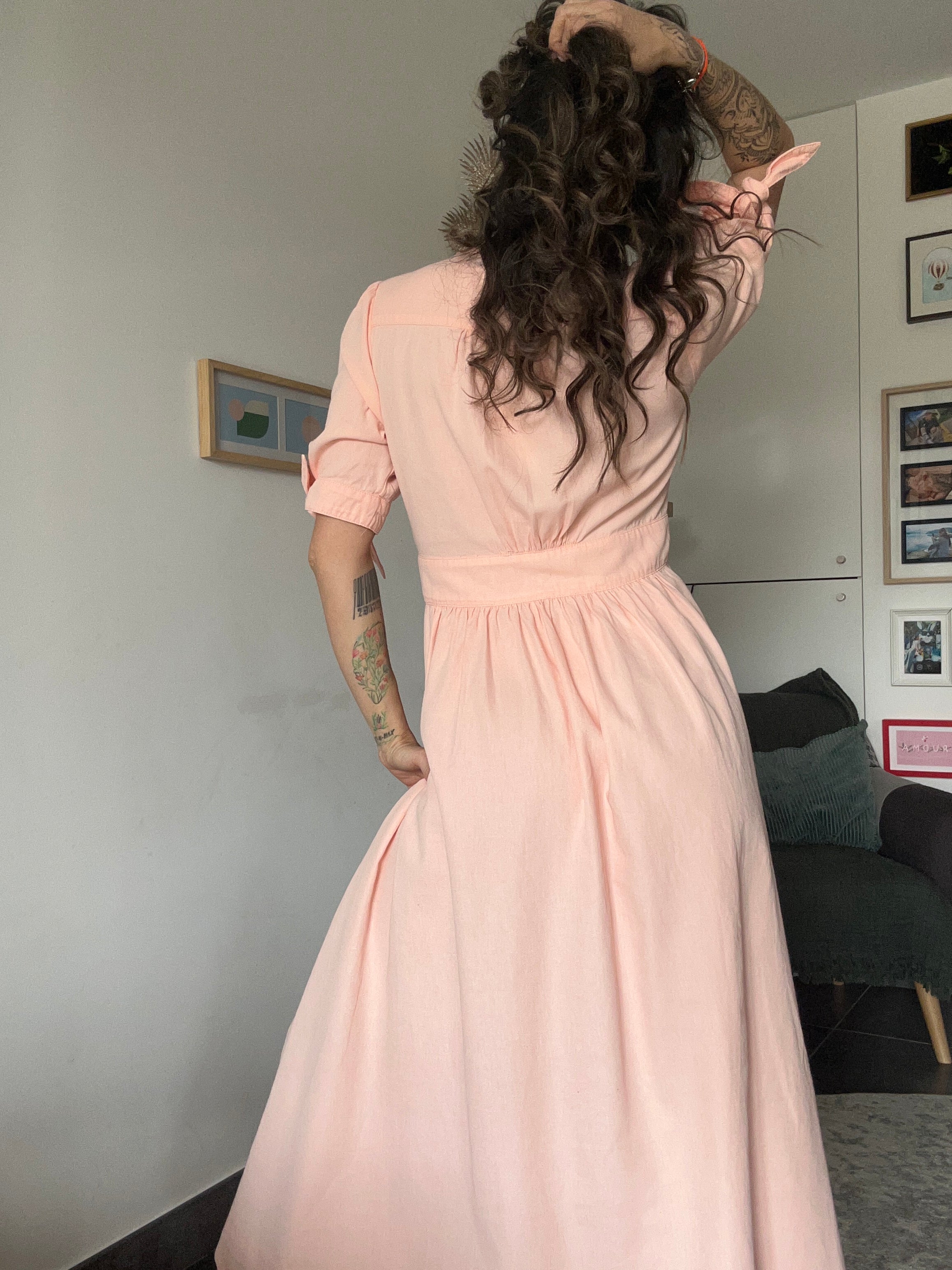 Eléa Rose- Robe longue fluide