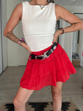 Jupe short rouge