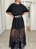 Roxane- Robe noir dentelle