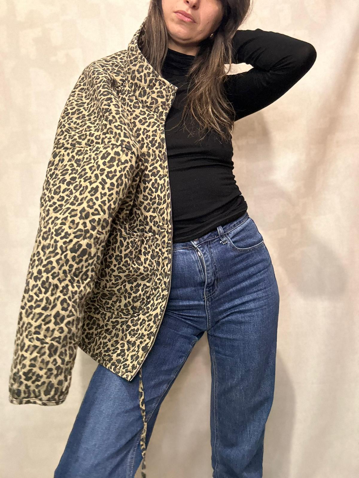 AMBRE - VESTE LÉOPARD MATELASSÉ