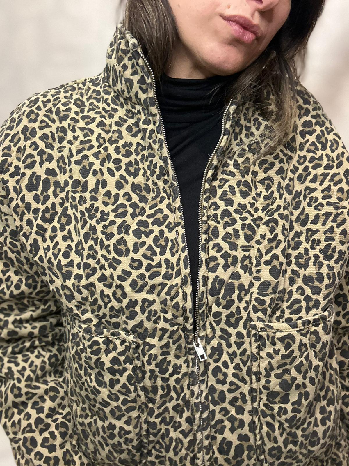 AMBRE - VESTE LÉOPARD MATELASSÉ