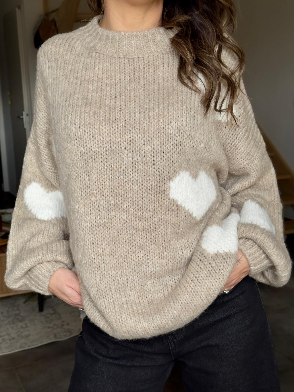 ALBA - PULL  DOUDOU "COEUR"