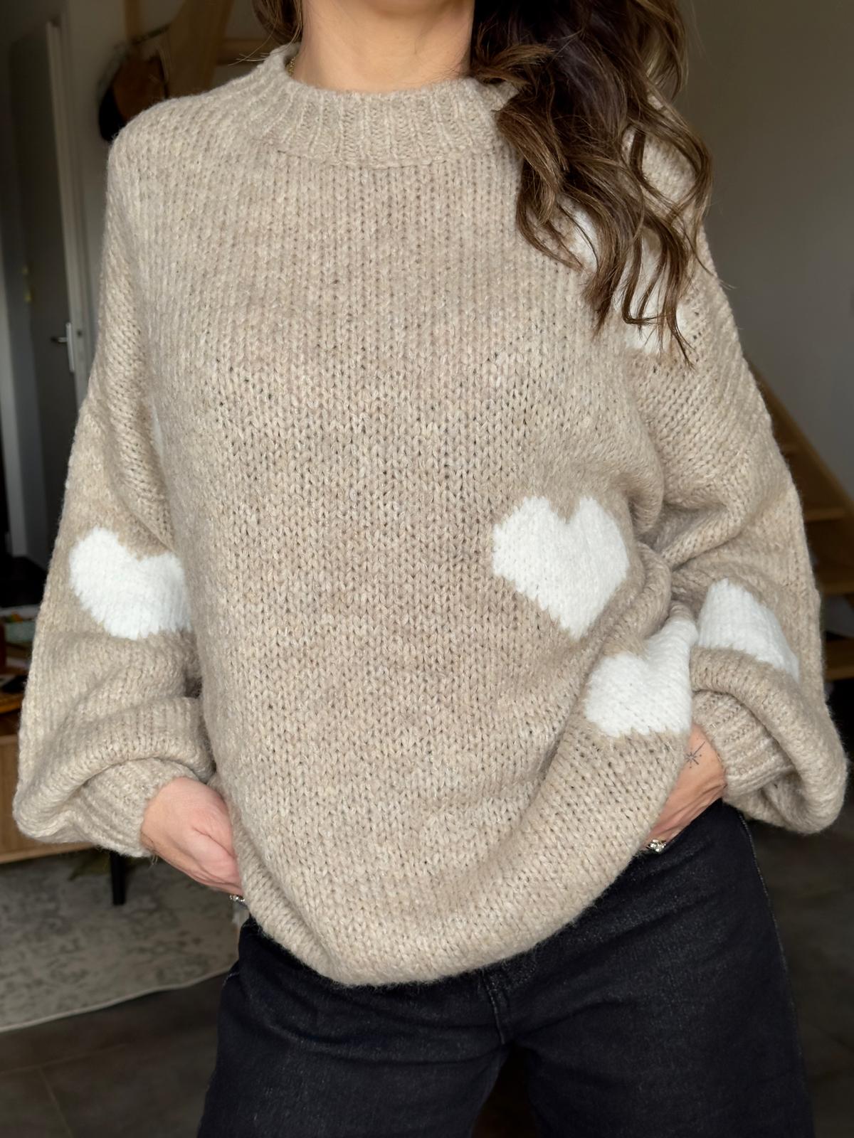 ALBA - PULL  DOUDOU "COEUR"